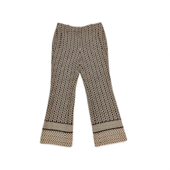 J. Crew Black & White Teddie Pants With Geometric Jacquard - Size 00 - Picture 4 of 13